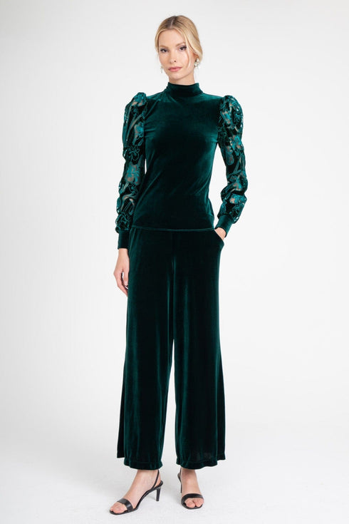 Hepburn Pant – Teal Velvet